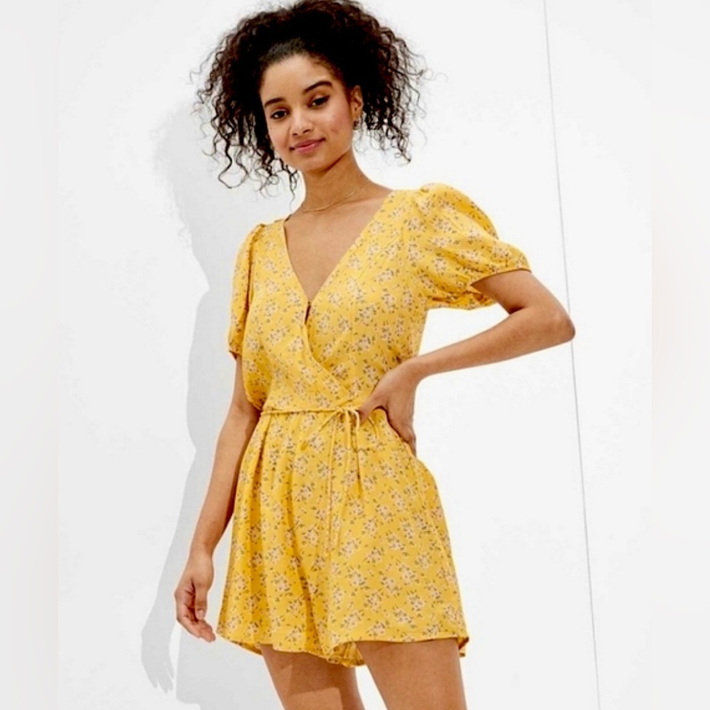 AE Floral Yellow Romper